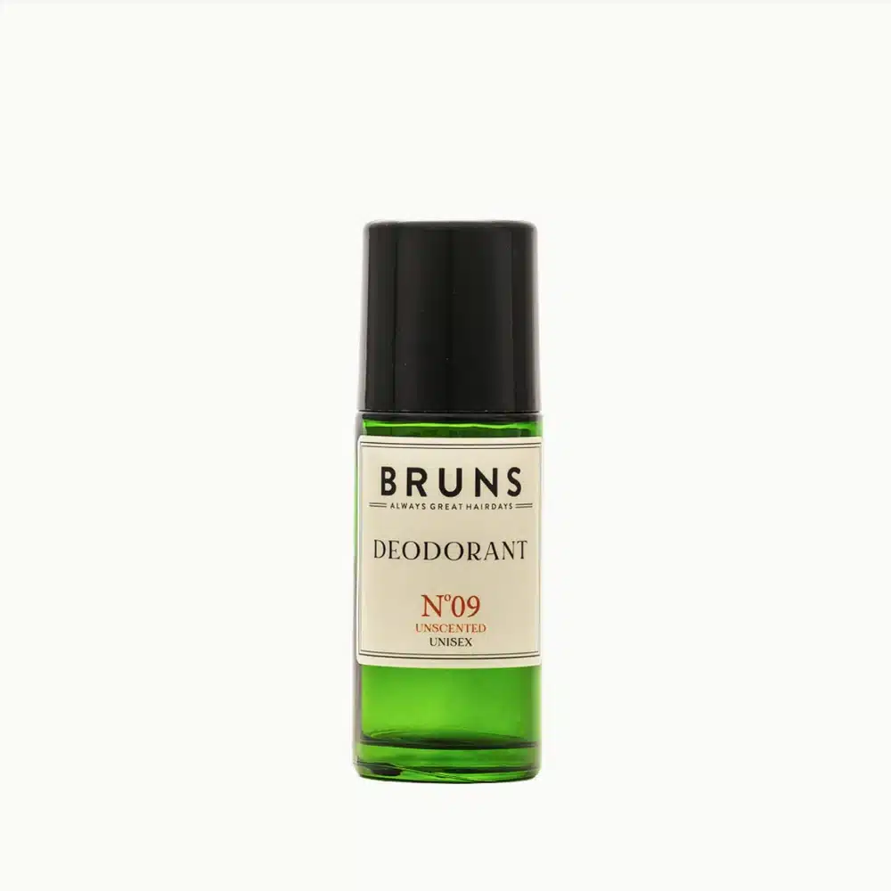 Bruns Deodorant No 09, ongeparfumeerde natuurlijke deodorant in glazen flesje van 60 ml