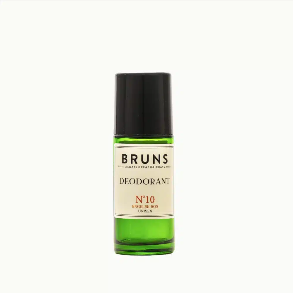 Bruns Deodorant No 10 Smokey Rose, natuurlijke deodorant met rozengeur in glazen flesje van 60 ml